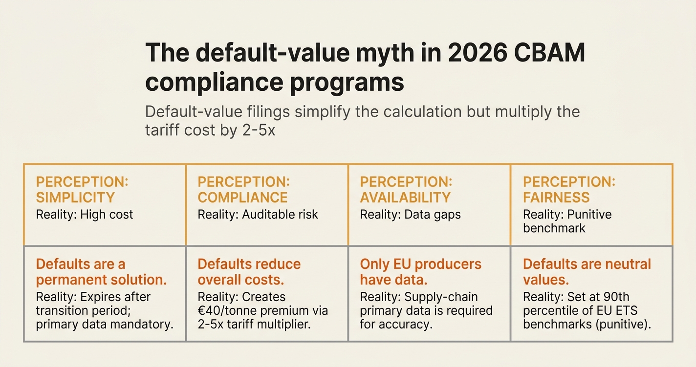 The default-value myth in 2026 CBAM compliance programs