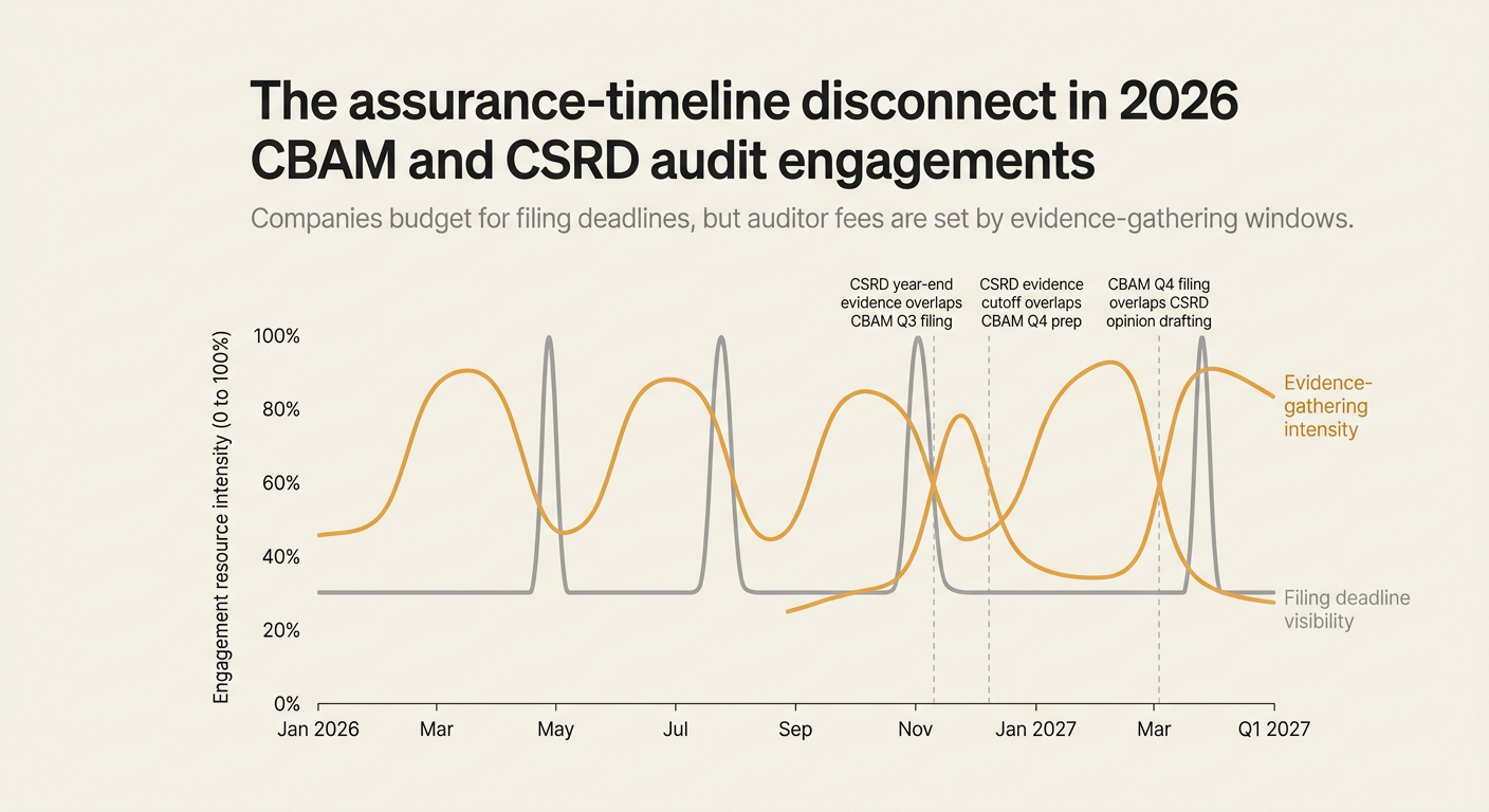 The assurance-timeline disconnect in 2026 CBAM and CSRD audit engagements
