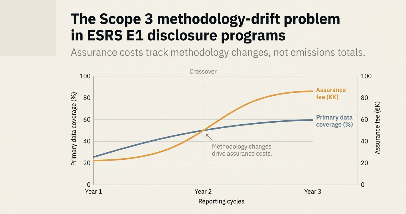 The Scope 3 methodology-drift problem in ESRS E1 disclosure programs