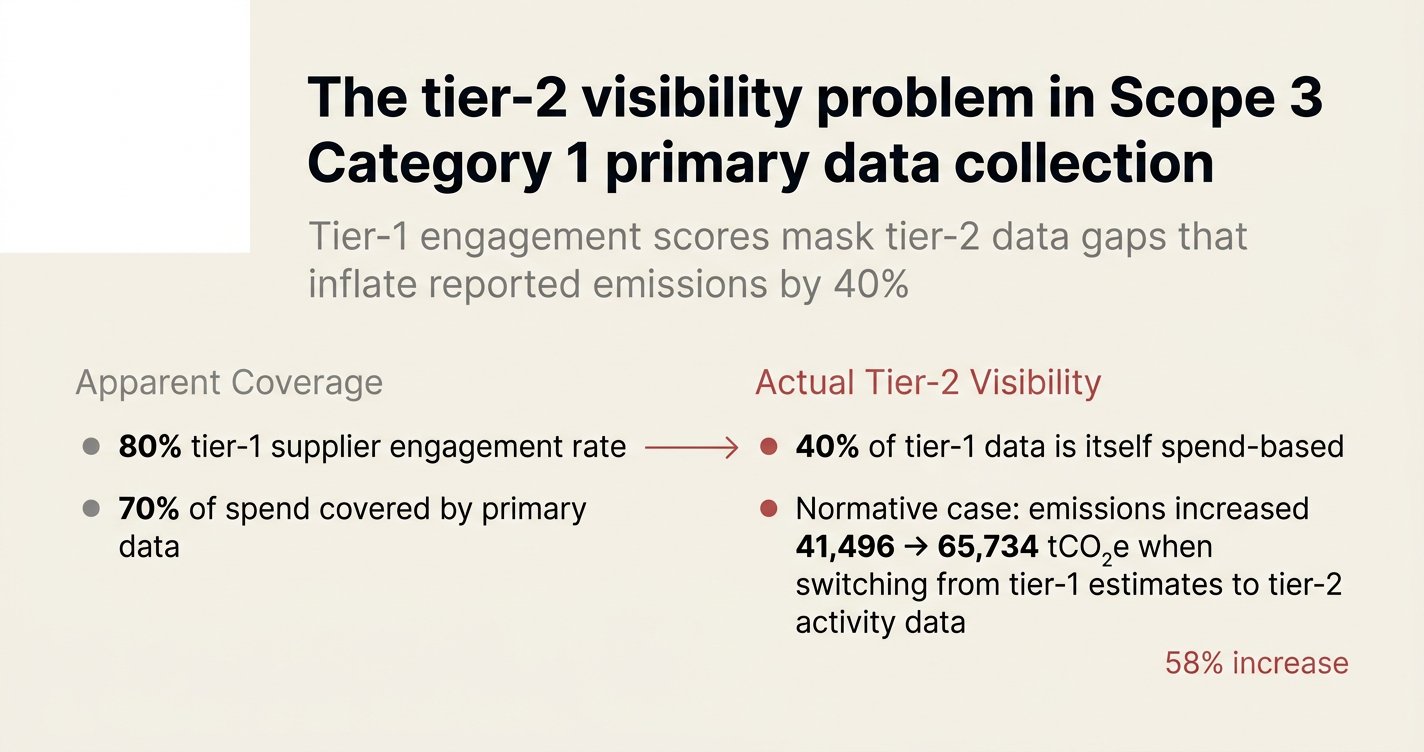 The tier-2 visibility problem in Scope 3 Category 1 primary data collection