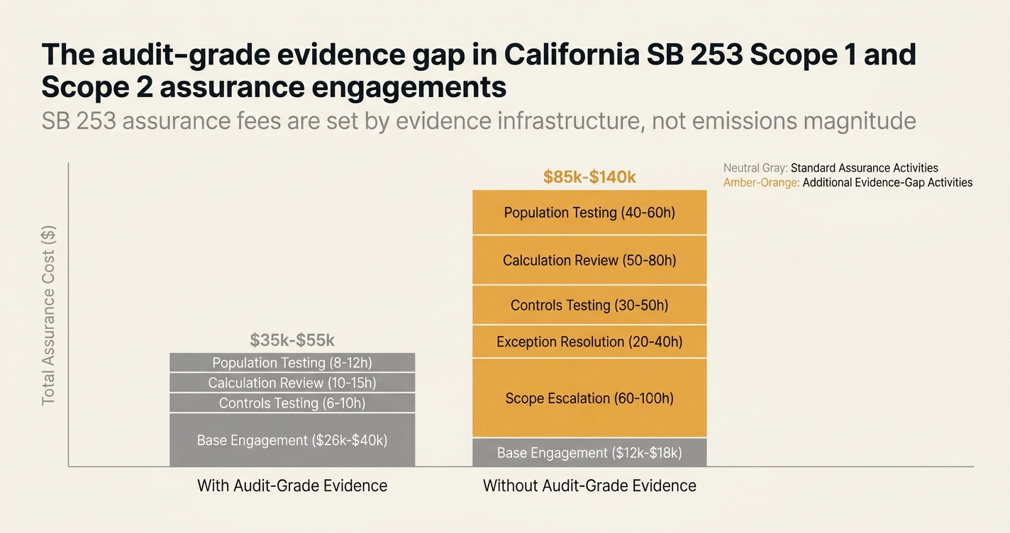 The audit-grade evidence gap in California SB 253 Scope 1 and Scope 2 assurance engagements